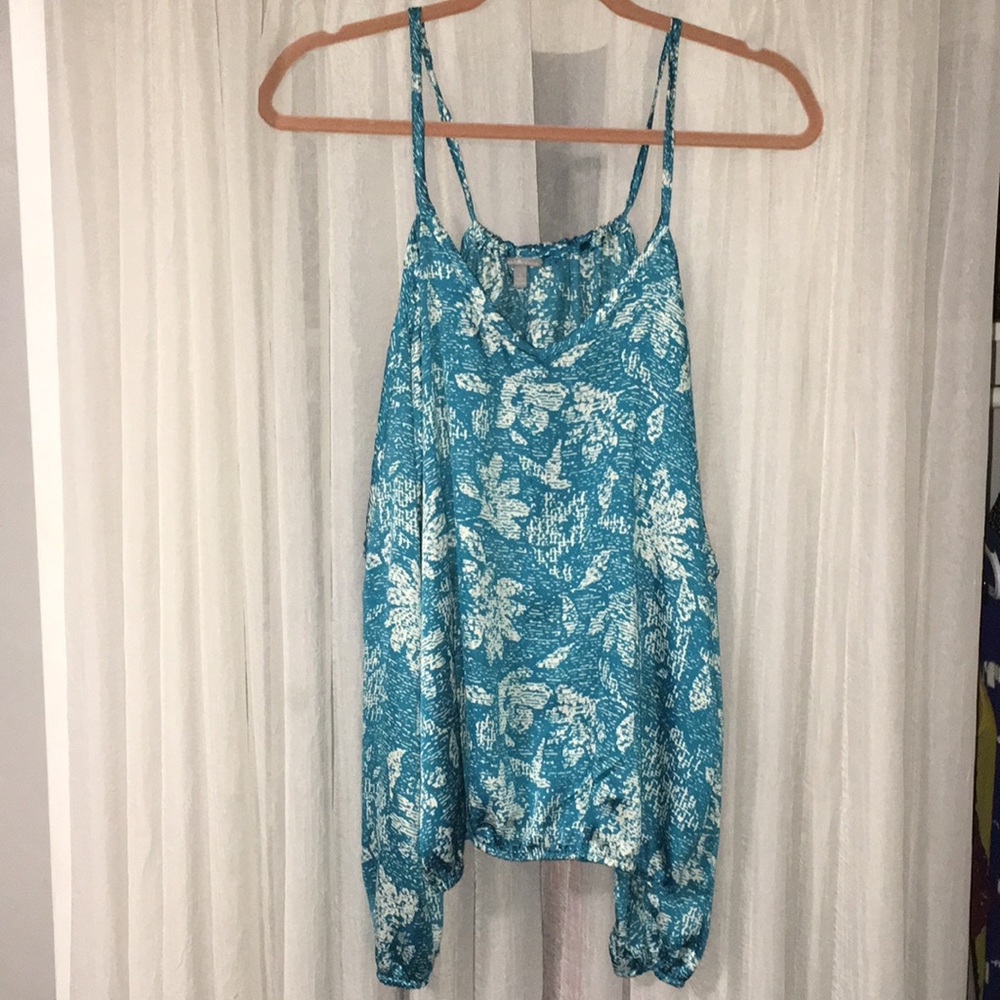 Silk cold shoulder blouse
